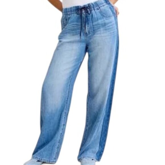 Judy Blue Denim - NWT Judy Blue Wilhemina Elastic Waistband Drawstring & Side Panel Jeans 25